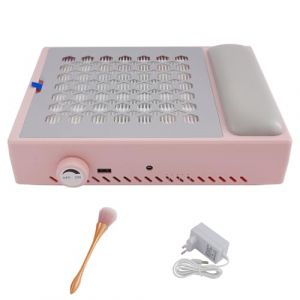 ACROSSPART Aspirateur professionnel pour ongles - Avec filtre - Silencieux - Puissance d'aspiration réglable - Bonne évacuation de la chaleur - Rose (Arieram, neuf)