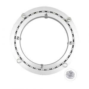 Plateau Tournant TV Silencieux,30cm Plaque Rotative Grand, Heavy Duty Mecanisme Plateau Tournant Table Lisse en Alliage D'aluminium pour D'affichages Meubles Service Show (yiyezhiqiushangmaohang, neuf)