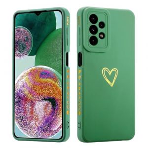 LENGRACE pour Samsung Galaxy A13 4G Motif Coeur d'amour Coque,Doré Mignon Étui Protection pour Femme Fille Silicone TPU Antichoc Coque-Vert (NEINEI, neuf)