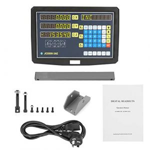 EVTSCAN JCS900-2AE/JCS900-3AE 2/3 axes lecture numérique DRO pour fraiseuse de tour prise CN 110-240 V(JCS900-3AE) (Qunicevg, neuf)