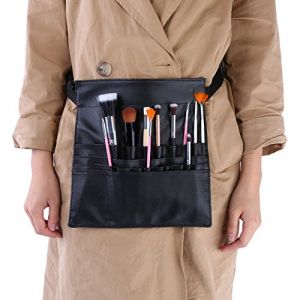 Ceinture Professionnelle pour Pinceaux de Maquillage en PU, Sac de Rangement pour Maquilleur, Pochette de Taille Compacte pour Pinceaux et Outils Cosmétiques (Fenwies-EU, neuf)