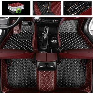 Jialuode Personnalisés Tapis de Sol Voiture pour Renault Espace Captur Talisman Laguna Megane Notchback Koleos Latitude Scenic Fluence Megane Logan Sanddero Kadjar Clio Noir avec café (Gelingsi, neuf)