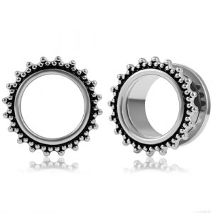 DOEARKO Ecarteur Oreilles 1 Paire Spiral Tunnels d'oreille en Acier Inoxydable Ear Plug Tunnels Piercing Expanseur Piercing Bijoux pour Femmes Hommes 6mm à 16mm (Argent, 6MM) (DOEARKO, neuf)