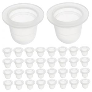 HAPINARY 200pi&egrave;ces Tasses Encre Silicone Transparentes u Forme Tasses Pigment Grandes Pour Maquillage Permanent Et Tatouage (Gan Gardner, neuf)