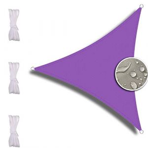 ZQXFZ Voile d'ombrage Triangulaire 4.5X4.5X4.5m, Voiture,Restaurant,Jardin, Durable, ImperméAble Et RéSistante, Voile RéSistante Pluie -Violet (Magasin De Tissus ColoréS, neuf)