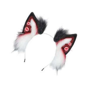 Serre-t&ecirc;te oreilles de diable pour Halloween, jeu de r&ocirc;le, accessoire pour cheveux en peluche pour d&eacute;guisement sur le th&egrave;me de l'anime (XCengzy, neuf)