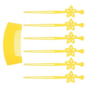 Gatuida Lot de 7 accessoires pour cheveux de kimono japonais : &eacute;pingle &agrave; cheveux de geisha pour femmes - peigne traditionnel avec b&acirc;tonnets pour cosplay, costume yukata asiatique, coiffe pour f&ecirc;tes (Brandon Zou, neuf)