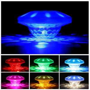 TEPENAR Lumières de Piscine Flottantes – Éclairage de Piscine Avec 7 Modes Disco Bath Spa Lights IP68 Étanche Rechargeables Lampe Piscine Pour Piscines,Jacuzzi, Aquariums, Extérieur, Fêtes (1 pièce) (TEPENAR2019, neuf)