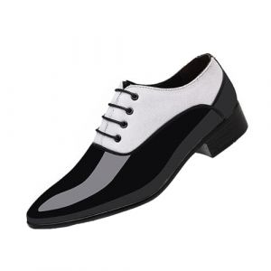 DXSYGMBN Chaussures Homme Derby Chaussure Vernis Habill&eacute;es Classiques Formelles Affaires Mariage Oxford,Blanc,43 EU (sailimaiEU, neuf)