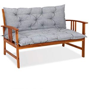 Detex Coussin pour Banc avec Dossier Coussin de Banc Couleur Crème 110x100x8 cm Intérieur Extérieur Banquette Banc Jardin (FR-DEUBA, neuf)