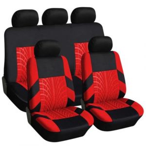 NURCIX 9Pcs 5-Places Voiture Cuir Ensembles Housses siège, pour Citroen C4 Picasso DS3 DS4 DS5 C3 C2 C3 XR C4 Cactus C5 C6 Car Confortable Respirant Nonslip Protection Interieu Accessoire,C/Red (heyejiaxin, neuf)