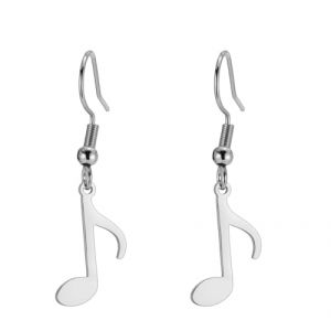 Boucles d'oreilles notes de musique Cl&eacute; de sol Boucles d'oreilles pendantes Cl&eacute; de sol Boucles d'oreilles pendantes Bijoux &agrave; th&egrave;me musical Cadeaux d'appr&eacute;ciation (croche argent&eacute;e) (EUEAVAN, neuf)