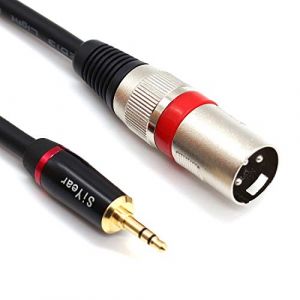 SiYear 3.5mm Mini Jack St&eacute;r&eacute;o vers XLR C&acirc;ble Microphone M&acirc;le ， Adaptateur de Cordon de C&acirc;ble d'Interconnexion 3 Broches 1/8 Pouce vers XLR asym&eacute;trique (0.5m) (charhoo, neuf)