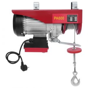 Treuil &eacute;lectrique 220 V avec t&eacute;l&eacute;commande, de 300 kg &agrave; 600 kg, avec c&acirc;ble en acier de 12 m et 2 sangles de levage, treuil &eacute;lectrique pour l'industrie, la construction, les entrep&ocirc;ts (FMINGWZH, neuf)