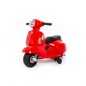 Mini Vespa Electrique Enfant 6 Volts de Babycar - Scooter Electrique Enfant avec accélérateur au Pied et accès MP3 - Vespa Enfant avec Sons et lumières intégrés (Rouge) (BabyCar | Neulabs, neuf)