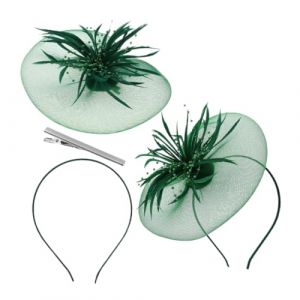 Ipetboom 2pi&egrave;ces Chapeau de Banquet pour Femme Coiffes de Carnaval pour Femme Bandeau Bibi Pince &agrave; Cheveux Bibi Chapeau de Mariage Accessoires pour Cheveux pour Mariages et Banquets (KinRoZ, neuf)