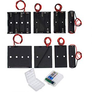 GTIWUNG 8PCS AA Support de Batterie, Noir Batterie Stockage Boite Coffre Support, AA Battery Holder Box Case, 1.,5V/2x1,5V/3x1,5V/4x1,5V, 2PCS Boîte à Piles en Plastique pour AA et AAA (Transparent) (GTIWUNG-FR, neuf)