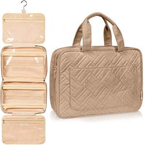 BOACAY Trousse de Toilette Grande Capacité Femme, Fille, Enfant, Sac de Voyage Cosmétique à Suspendre, Vanity Souple pour la Douche ou Maquillage (BTS Brands FR, neuf)