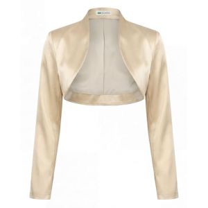 Bolerose Formel Satin Manches Longues Bol&eacute;ro (Champagne, 5XL) (BlackButterfly Clothing, neuf)