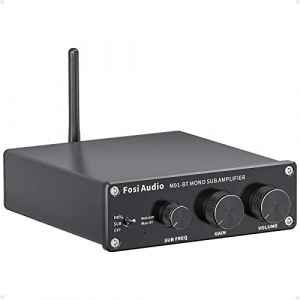 Fosi Audio M01-BT Bluetooth Amplificateur de subwoofer 300 Watt Mini Ampli Hifi mono stéréo haute fréquence avec contrôle du gain des basses pour subwoofer/haut-parleur pour cinéma maison (Fosi Audio Factory, neuf)