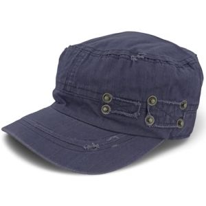 styleBREAKER Casquette Militaire Unisexe Effet Us&eacute; Vintage | Casquette Army r&eacute;glable en Coton | Casquette Visi&egrave;re Look Us&eacute; pour Hommes et Femmes, Couleur:Bleu fonc&eacute; (styleBREAKER, neuf)