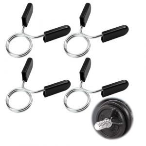 BosuLai 4 Pcs Pince Haltere, Barre D'Halt&egrave;res Verrouillage Colliers &Agrave; Ressort Stop Disque &Agrave; Ressort, pour l&rsquo;Halt&eacute;rophilie, La Musculation, La Prise d&rsquo;Halt&egrave;re (28mm) (TuXingMeiLing, neuf)