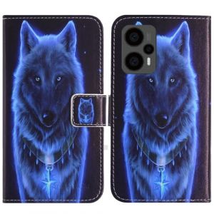 TienJueShi Loup Support à Rabat Coque Étui Couverture Protecteur Housse pour Logicom luma 6.8 inch Case Portefeuille Cover Cas Cuir (TienJueShiuk, neuf)