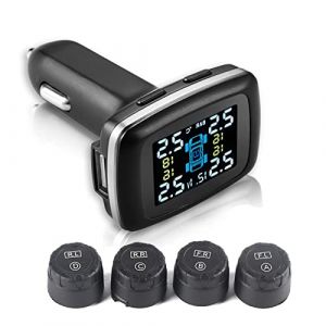 Syst&egrave;me de Surveillance de la Pression des Pneus, Surveillance en Temps R&eacute;el Moniteur de Pression des Pneus RV TPMS avec 4 Capteurs Externes Rappel de Pression des Pneus (kelaitekuajing, neuf)