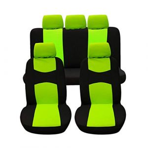 GODGETS Ensemble Complet de Housses de Sieges Universelles, Housse Couverture Couvre Sieges pour Voiture Camionnette Van,Vert Noir,2 * Places Avant + 3 * Places Arrière (Godgets, neuf)