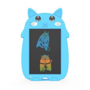 Tablette D'écriture LCD 9 Pouces, Planche à Dessin Numérique pour Chat de Dessin Animé pour Enfants, Tablette D'écriture Mignonne, pour L'interaction Parent-Enfant, Brouillons D'étudiants(Bleu) (Poover-eu, neuf)