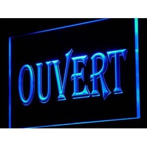 Enseigne Lumineuse j162-b OUVERT OPEN Shop Neon (ADV PRO, neuf)