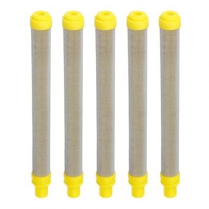 LbsAMP 5 Pi&egrave;ces100 Filtres &agrave; Mailles pour les Pistolets de Peinture Pulv&eacute;risateurs Airless Wagner &eacute;l&eacute;ments de Filtre en Acier Inoxydable pour Le Pistolet Pulv&eacute;Risateur de Peinture Airless Wagner Jaune (WFire-EU, neuf)