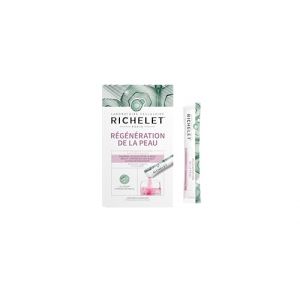 RICHELET&reg; - R&eacute;g&eacute;n&eacute;ration de la Peau stick - Compl&eacute;ment Alimentaire Peau &ndash; Peptides de Collag&egrave;ne, Acide Hyaluronique et CELLENIUM TM &ndash; 1 stick/jour - 28 jours &ndash; go&ucirc;t fraise-kiwi (Cosmeco, neuf)
