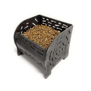 Panier à pellets/granulés bruleur pour cheminée/poele et exterieur haute qualité fabrication robuste 4,5kg (Du métal chez moi, neuf)