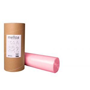 MELLOA Kit de recharge pour remplir 20 cartouches de seau à couches compatible avec Tommee Tippee Sangenic TEC Simplee Twist & Click et bien d'autres en cassettes (Rose, 200m + tube en papier) (Pikebu, neuf)