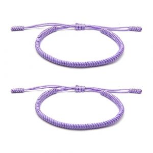 ZYMGUO 2 bracelets porte-bonheur tibétains+cadeau bouddhiste!- Fait main.Ajustable à votre poignet. Pour hommes et femmes. Bracelets d'amitié en tissu tressé-Style Tibet-Bracelet réglable (7) (zhejiangdingnuowangluogongchengyouxiangongsi, neuf)