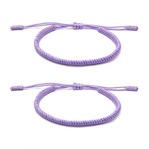 ZYMGUO Une paire de Bracelet Tibétain Porte Bonheur + Cadeau Bouddhiste! Taille ajustable Tressé à la Main en Corde. Fil Pour Poignet Homme et Femme. Ficelle chance d'Amitié (7) (zhejiangdingnuowangluogongchengyouxiangongsi, neuf)