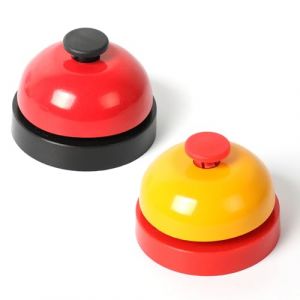 Arrderly Lot de 2 cloches de table, cloches de r&eacute;ception avec clochette croustillante, fabriqu&eacute;es pour cuisine, restaurant, h&ocirc;tel, bar (zhilinstore, neuf)