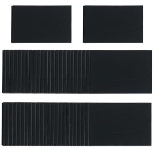 50Pi&egrave;ces 300gsm Enveloppe Carton Noir, Petite Enveloppe Carton, Enveloppe sans Fen&ecirc;tre Bo&icirc;te Cartes Postales pour Mariage No&euml;l Invitations Cartes de Voeux Anniversaire Cartes 16x10.5cm (Noir) (Yuaaoh, neuf)
