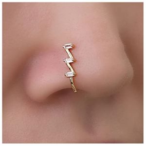 Cimenexe Anneau De Nez Punk En Cristal Anneau De Nez En Cristal Anneau De Nez Non Percé Anneau De Nez Pliable Faux Septum Anneau De Nez En Strass Anneau De Nez Bijoux Pour Femmes Et Filles Cadeaux (Cimenexe, neuf)