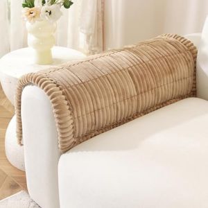 TANTEC Housse d'accoudoir,Housse Canap&eacute; 3 Places avec Accoudoirs,Couverture Canap&eacute; d'angle en L Antid&eacute;rapant en Velours Lavable pour Chien Chat Enfant,Kaki 50x60 cm (2 Pi&egrave;ces) (Dingxiang EU, neuf)
