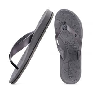 ONCAI Tongs Femme Mode Orthopédique Cuir Soutien Arche Yoga Mat Eté Plage Sandales Thong Femme Semelles en Caoutchouc Flip Flops piscine chaussures Douche Antidérapante Semel Gris Taille 38.5 (ONCAI HZTH, neuf)