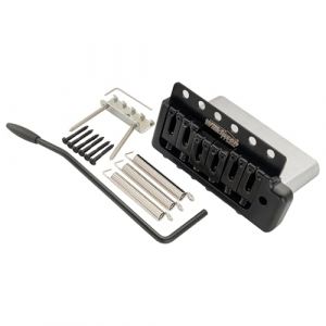 Wilkinson M Series 52,5 mm ST Chevalet Tremolo 6 Vis Tige de Vibrato &agrave; Enfoncer pour Guitare &eacute;lectrique American Vintage Narrow Spacing Strat, Noir (Musiclily Direct France, neuf)