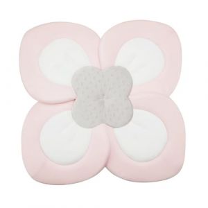 PandaEar Fleur de bain douce pour bébé pour lavabo, siège de bain portable, tapis de bain pour bébé, coussin de soutien, cadeau de douche (rose) (PandaEar, neuf)