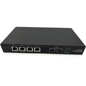 Elfcam® - 10Gb Commutateur Switch Fibre Optique Compatible avec Freebox Ultra et Orange Livebox 6, avec 2 Ports 10G SFP+ et 4 Ports 2,5 Gigabit Ethernet RJ45, Plug & Play Non Géré (Elfcam® Fulfilment Service, neuf)