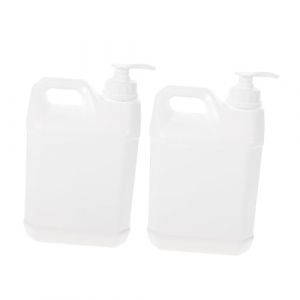 FONDOTIN 2 pièces Bouteilles Distributrices de Liquide Plastique Rechargeables pour Gel Lotion et à Main Contenants de Voyage Idéaux et Pratiques (KIOONG, neuf)