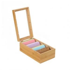 Boîte à fiches A7, boîte à vocabulaire en bois, 25 x 15 x 10 cm, boîte à cartes d'apprentissage, boîte pour flash cards, boîte en bois pour bureau, écoles et maison (fiches non comprises) (XSFFaFa, neuf)