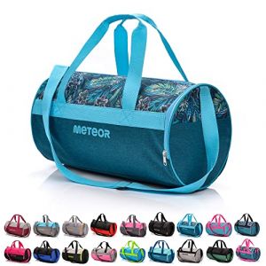 meteor Sac de sport rond &agrave; bandouli&egrave;re pour enfant et adulte, 25 L, pour la piscine, la salle de sport, les voyages, les vacances, l&rsquo;&eacute;cole, feuilles, 25 l (meteorsport, neuf)