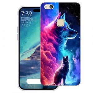 WUACYEAMING Coque pour Huawei P10 Lite Pouces,Anti-Jaunissement &Eacute;tui de Protection Antichoc,Motif &Eacute;tui Finition Premium Silicone Housse Cover TPU Transparente-(Le Loup) (WUACYEAMING, neuf)