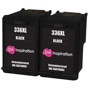 Ink Inspiration Noir 2 Cartouches d'encre Remanufactur&eacute;es pour HP 336 Photosmart 2570 2575 2710 8150 C3180 C4180 D5160 DeskJet 5440 6310 Officejet 6315 PSC 1510 | Grande Capacit&eacute; (Toner Experte, neuf)
